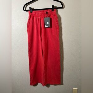 NWT The Kooples Vibrant Red Joggers, Small Petite or Small.  Size 1